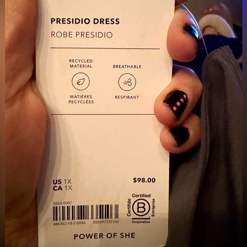 🏝️ Bali Green Athleta Predidio Dress 1X, NWT - Picture 4 of 4